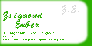 zsigmond ember business card